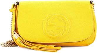 Gucci Soho Chain Leather Medium crossbody bag - Giallo