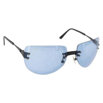 Chanel Pre-owned Accessories, female, Blue, Size: ONE SIZE Pre-owned Metal Sunglasses