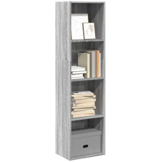 vidaXL Vidaxl - Libreria Grigio Sonoma 40x30x152 cm in Legno Multistrato