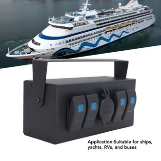 OEM Caja De Interruptores Marinos De 4 Interruptores Con Luz Indicadora, 12-24 V Cc, Para Autocaravanas Y Embarcaciones