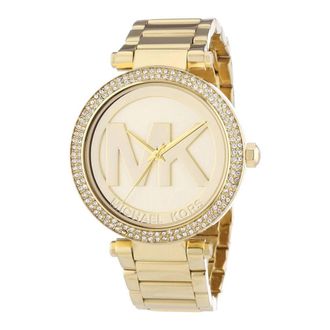 Michael Kors Womens Parker Three-Hand Gold-Tone Stainless Steel Watch - One Size