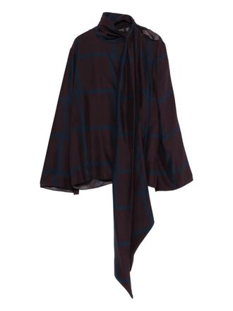 Gianluca Capannolo Blusa Antonia con collo lavallière - Viola