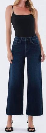 Flying Monkey Anna High Rise Ankle Wide Leg Jeans In Blue