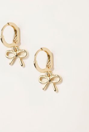 Fat Face FatFace Bow Drop Earrings in Gold Tone