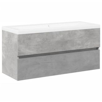 vidaXL 2 Piece Bathroom Furniture Set Concrete Grey Engineered Wood vidaXL