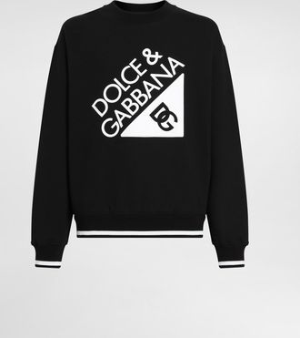Dolce & Gabbana Cotton Sweatshirt With Logo - Man Sweatshirts Black 52