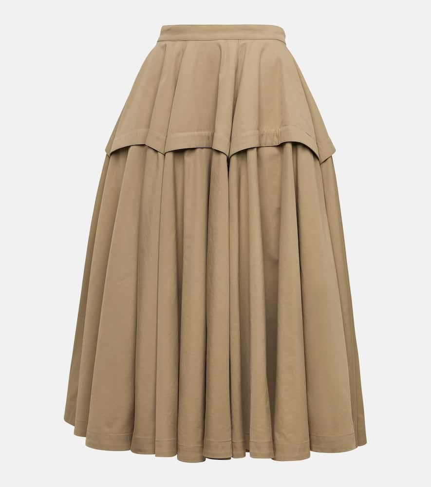 ボッテガヴェネタ Bottega Veneta Printed Leather Midi Skirt Intrecciato leather midi skirt in black - Bottega Veneta