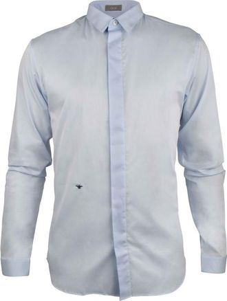 Dior Shirt met bijenborduursel Blauw