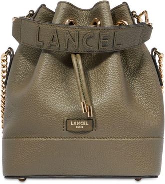 Lancel small Ninon De Lancel leather bucket bag - women - Grained Leather/Fabric - One Size - Green