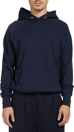 Les Tien French Terry Classic Raglan Hoodie in Navy at Nordstrom, Size Medium