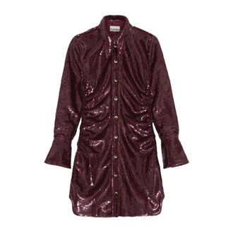 Ganni Mujer, Vestidos, Rojo, Talla: S