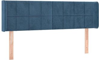 vidaXL Cabecero Con Led De Terciopelo Azul Oscuro 147x16x78/88 Cm Vidaxl