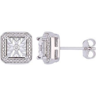 Delmar Sterling Silver Diamond Stud Earrings - 0.04ct. at Nordstrom Rack