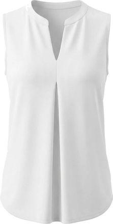 In Front Mouwloze Tops - Dames - Tops zonder mouwen - Wit - S - Tops