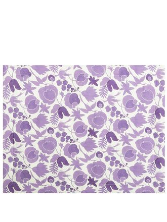 La DoubleJ floral print two-placemat set - unisex - Linen/Flax - One Size - Purple