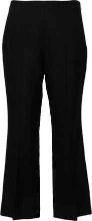 Gucci dart-detail cropped trousers - women - Viscose - 38 - Black