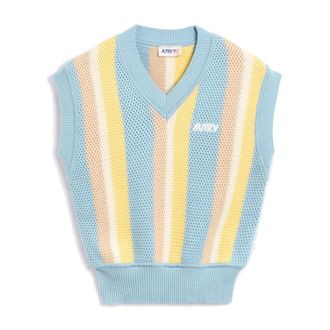 Autry V-neck Knitwear, female, Multicolor, Size: XL Cotton Vest
