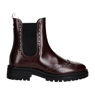 Barbour Schoenen, Dames, Rood, 41 EU, Leer, Fawne Enkellaarsjes