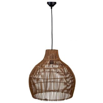 Wanderlust Deco L&aacute;mpara de techo de rat&aacute;n marr&oacute;n 40x40x40h cm