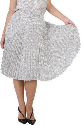 Burberry Ladies TB Monogram Pleated High-waist Skirt, Brand Size 8 (US Size 6)