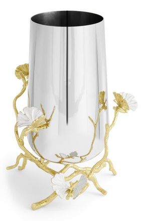 Michael Aram Butterfly Ginkgo Medium Vase in Silver/Gold at Nordstrom