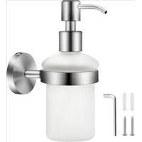 OEM Dispensador De Jab&oacute;n Mural De Cristal Mate, 200 Ml, Acero Inoxidable 304, Dispensador De Ba&ntilde;o Con Bomba Pulsadora Para Gel De Ducha, Champ&uacute; Y Jab&oacute;n - 