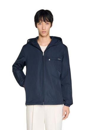 Sandro Nylon windbreaker in Navy Blue at Nordstrom, Size X-Large