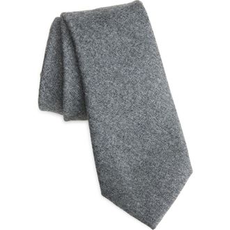 Canali Heathered Wool Flannel Tie in Grey at Nordstrom Rack
