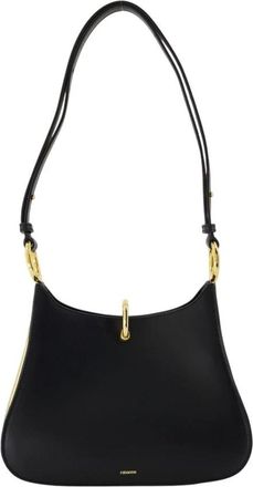 Paco Rabanne Zwarte leren schoudertas - Dames - Schoudertassen - Zwart - ONE Size - Leer - Tassen