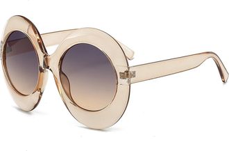 Generic Large Frame Men Outdoor Sunglasses Vacation Women Commuter Sun Glasses(Brown)