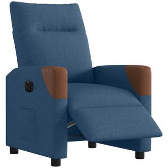 vidaXL Sill&oacute;n Reclinable El&eacute;ctrico Tela Azul Vidaxl