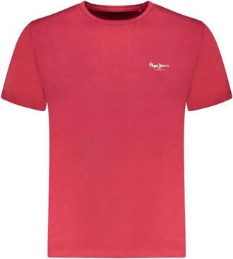 Pepe Jeans London Sport T-shirt van Katoen - Heren - T-shirts - Rood - M - Katoen - Tops