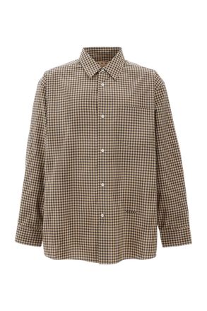 Marni Micro-Check Cotton Oversized Shirt