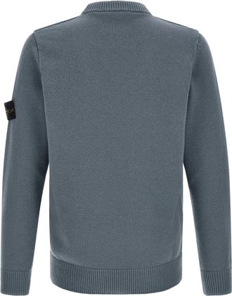 Stone Island Wool Crew Neck Sweater - Steel Blue