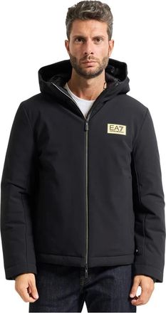 Emporio Armani Jassen, Heren, Zwart, S, Zwarte Jassen voor Mannen