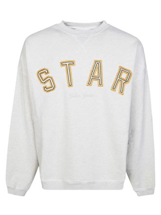 Golden Goose Star Stitched Yellow Black Sweatshirt