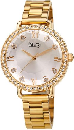Bürgi Quartz Silver Dial Gold-tone Ladies Watch BUR269YG