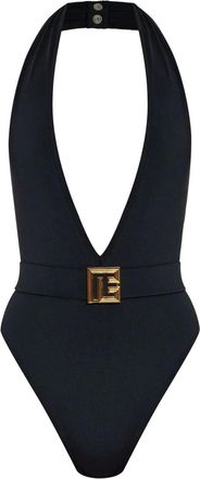 Balmain Costume da bagno con logo - Nero