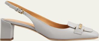 Tod's Leather Bar Slingback Pumps