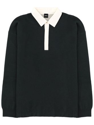 BOSS H-Cenito Cotton Wool Long Polo Shirt