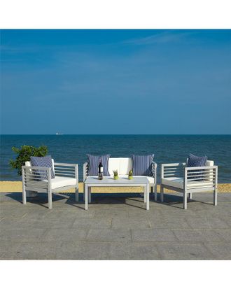 Safavieh Alda 4Pc Outdoor Set With Accent Pillows