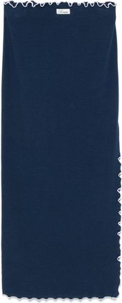 Rotate Gonna midi a coste - Blu