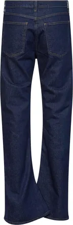 A Gold E Womens Jeans Mid-Rise Kick-Boot Blue Denim Regenerative Cotton