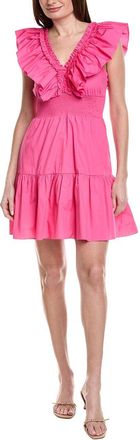 Adrianna Papell Ruffle Collar Flounce Mini Dress