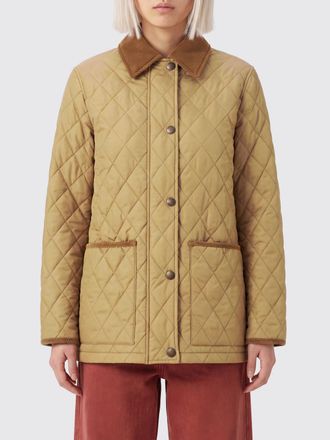 Burberry Quilted Short Jacket in Nylon with Velvet Collar and Check Lining