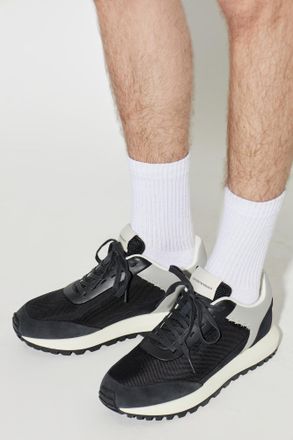 Emporio Armani Sports Shoes With Logo, Mens, Navy Blue