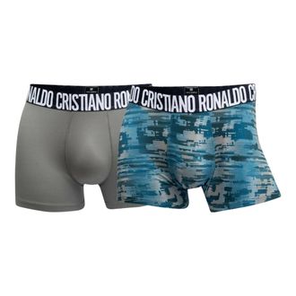 CR7 Cristiano Ronaldo Fashion 2-Pack Microfiber Trunk Boxer Briefs Underwear in Grey