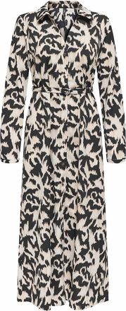 Only Rechte lange jurk met lange mouwen