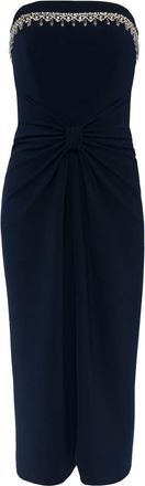 Jenny Packham Blaze midi dress - women - Polyester/Polyurethane - 10 - Blue