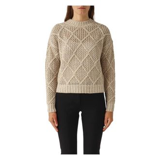 Max Mara Truien & Vesten, Dames, Grijs, M, Wol, Ellade Knit